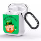Personalised St Patricks Day Leprechaun AirPods Clear Case Side Image
