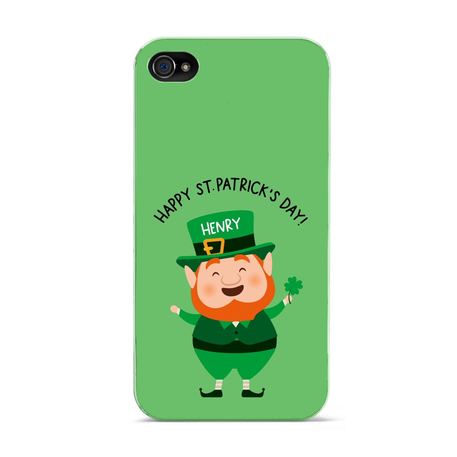 Personalised St Patricks Day Leprechaun Apple iPhone 4s Case