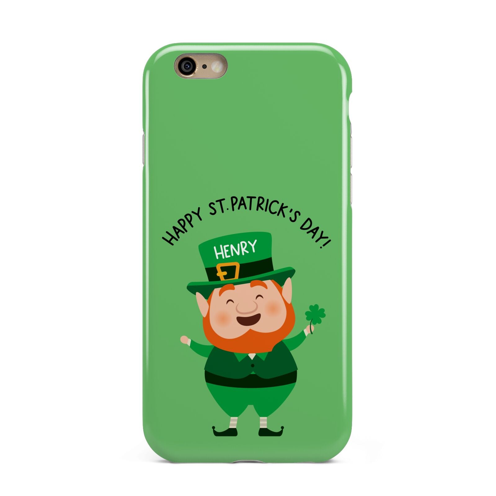Personalised St Patricks Day Leprechaun Apple iPhone 6 3D Tough Case