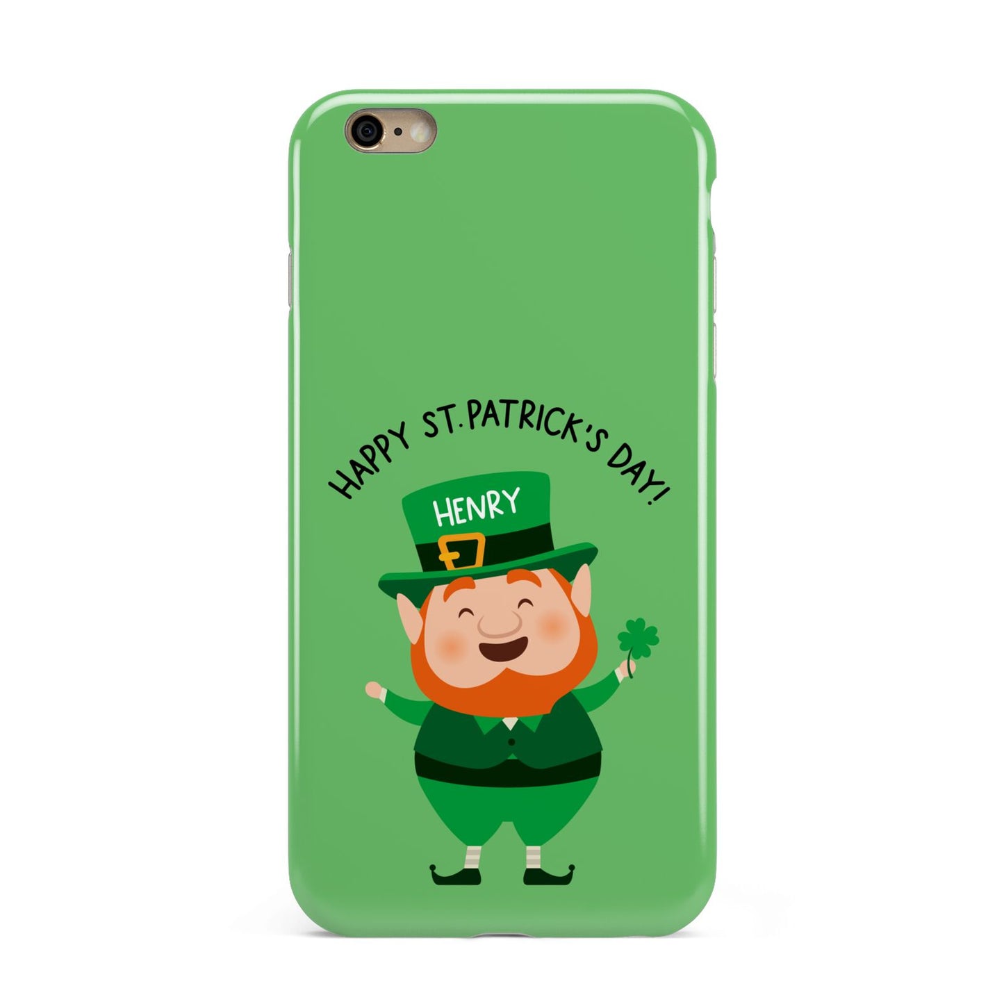 Personalised St Patricks Day Leprechaun Apple iPhone 6 Plus 3D Tough Case