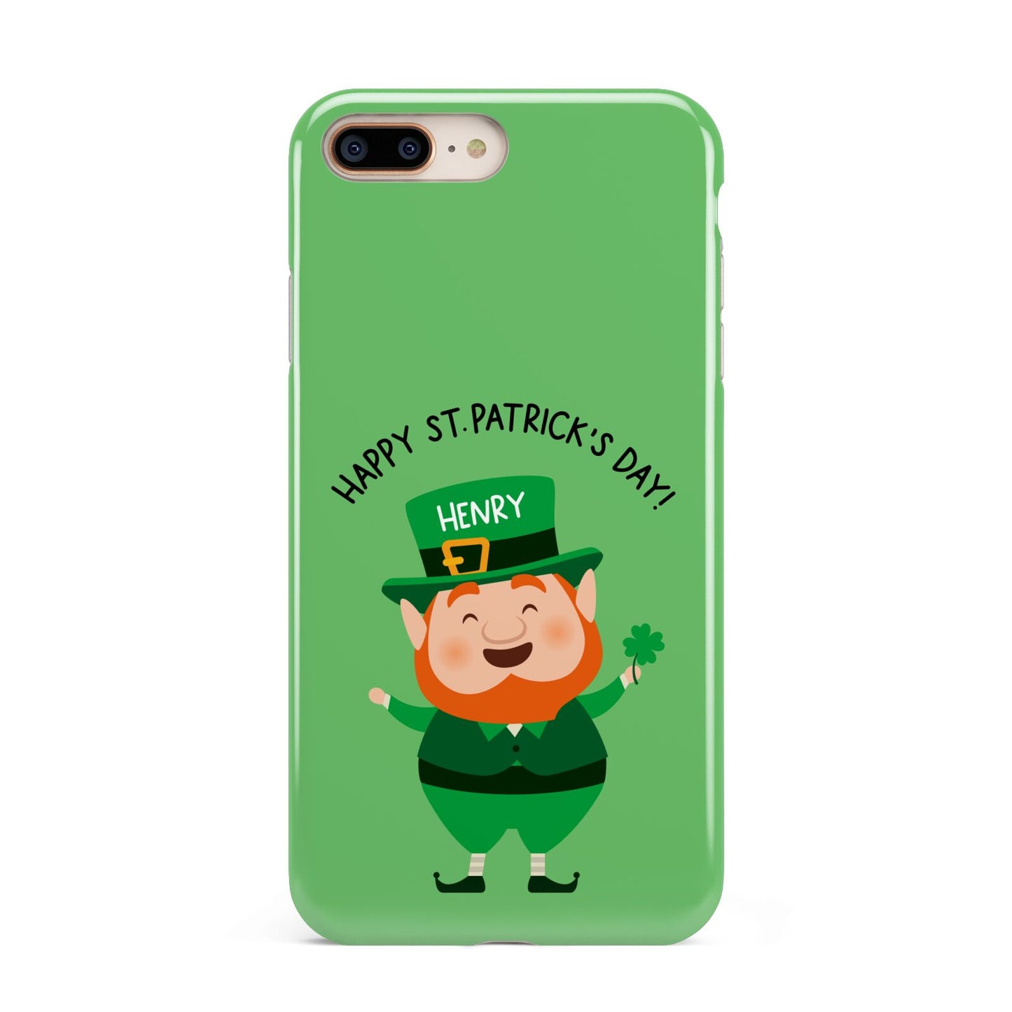 Personalised St Patricks Day Leprechaun Apple iPhone 7 8 Plus 3D Tough Case