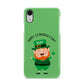 Personalised St Patricks Day Leprechaun Apple iPhone XR White 3D Snap Case