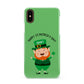 Personalised St Patricks Day Leprechaun Apple iPhone XS 3D Snap Case