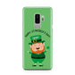 Personalised St Patricks Day Leprechaun Samsung Galaxy S9 Plus Case on Silver phone