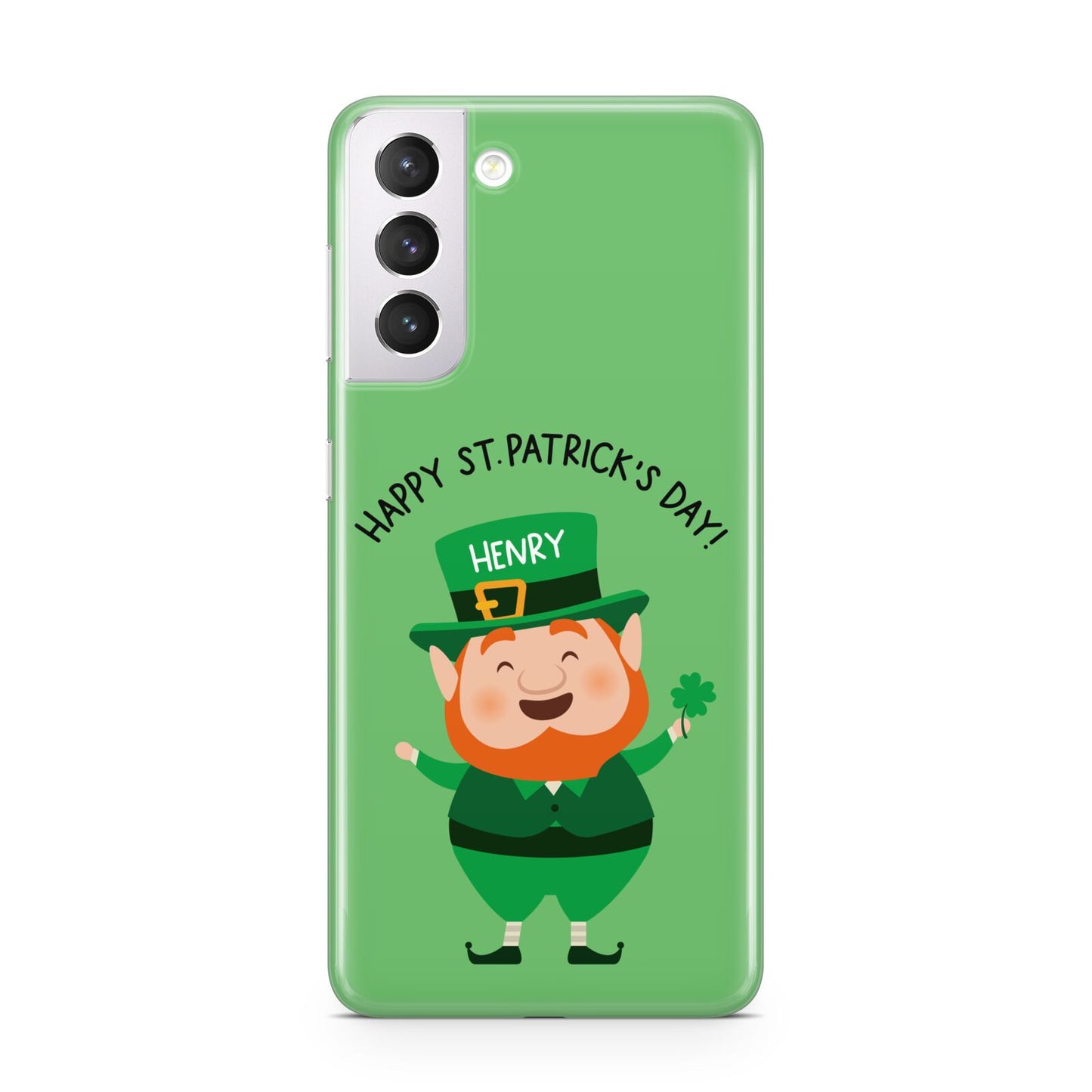 Personalised St Patricks Day Leprechaun Samsung S21 Case