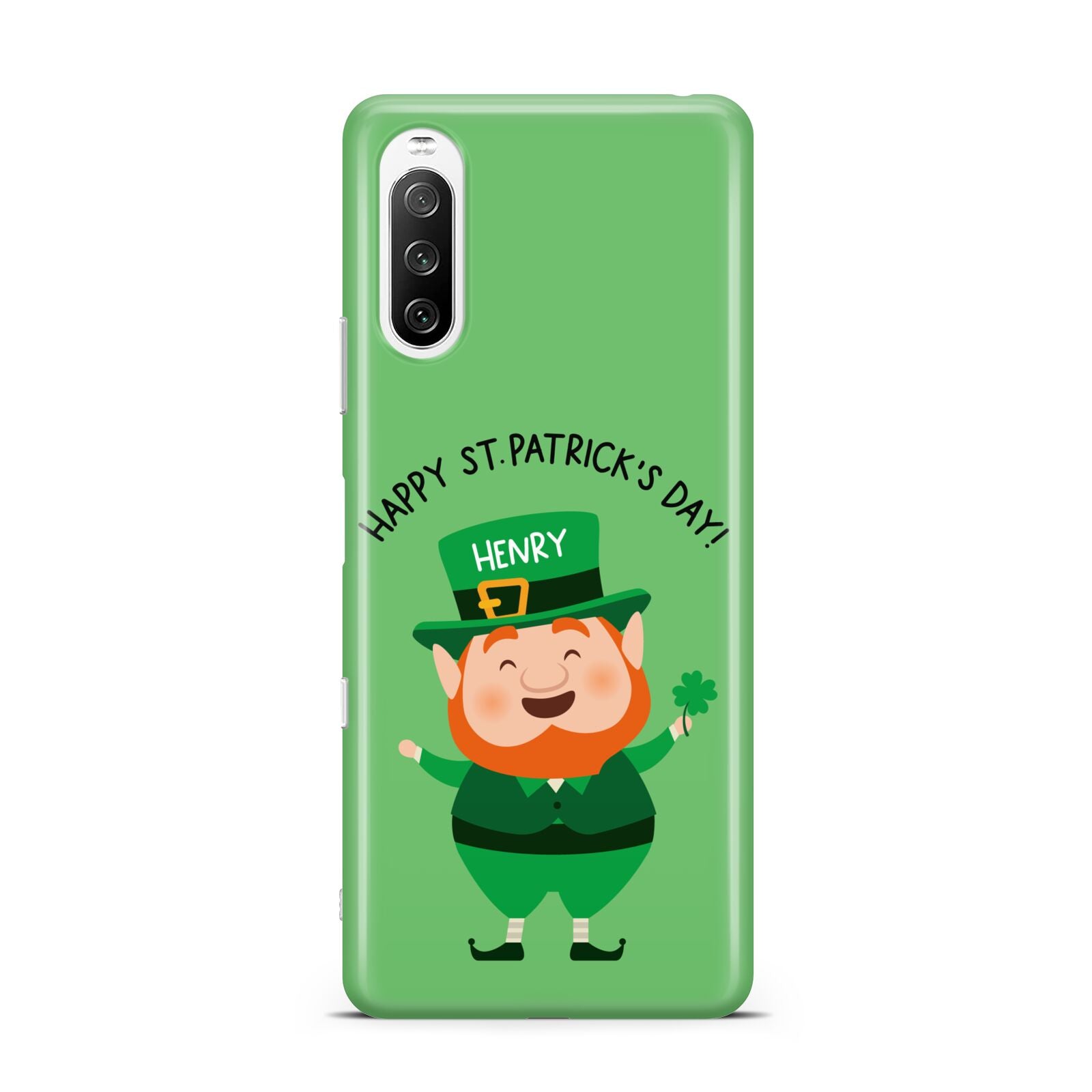 Personalised St Patricks Day Leprechaun Sony Xperia 10 III Case