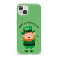 Personalised St Patricks Day Leprechaun iPhone 13 Clear Bumper Case