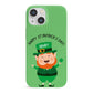 Personalised St Patricks Day Leprechaun iPhone 13 Mini Full Wrap 3D Snap Case