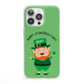 Personalised St Patricks Day Leprechaun iPhone 13 Pro Clear Bumper Case