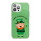 Personalised St Patricks Day Leprechaun iPhone 13 Pro Max TPU Impact Case with White Edges