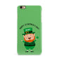 Personalised St Patricks Day Leprechaun iPhone 6 Plus 3D Snap Case on Gold Phone