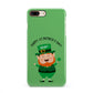 Personalised St Patricks Day Leprechaun iPhone 8 Plus 3D Snap Case on Gold Phone
