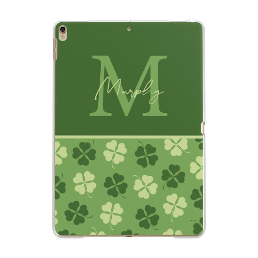 Personalised St Patricks Day Monogram Apple iPad Gold Case