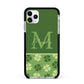 Personalised St Patricks Day Monogram Apple iPhone 11 Pro Max in Silver with Black Impact Case