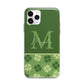 Personalised St Patricks Day Monogram Apple iPhone 11 Pro Max in Silver with Bumper Case