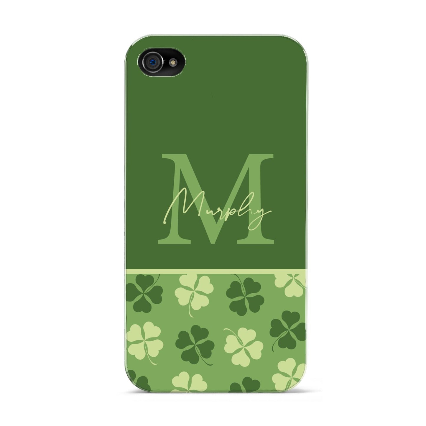 Personalised St Patricks Day Monogram Apple iPhone 4s Case