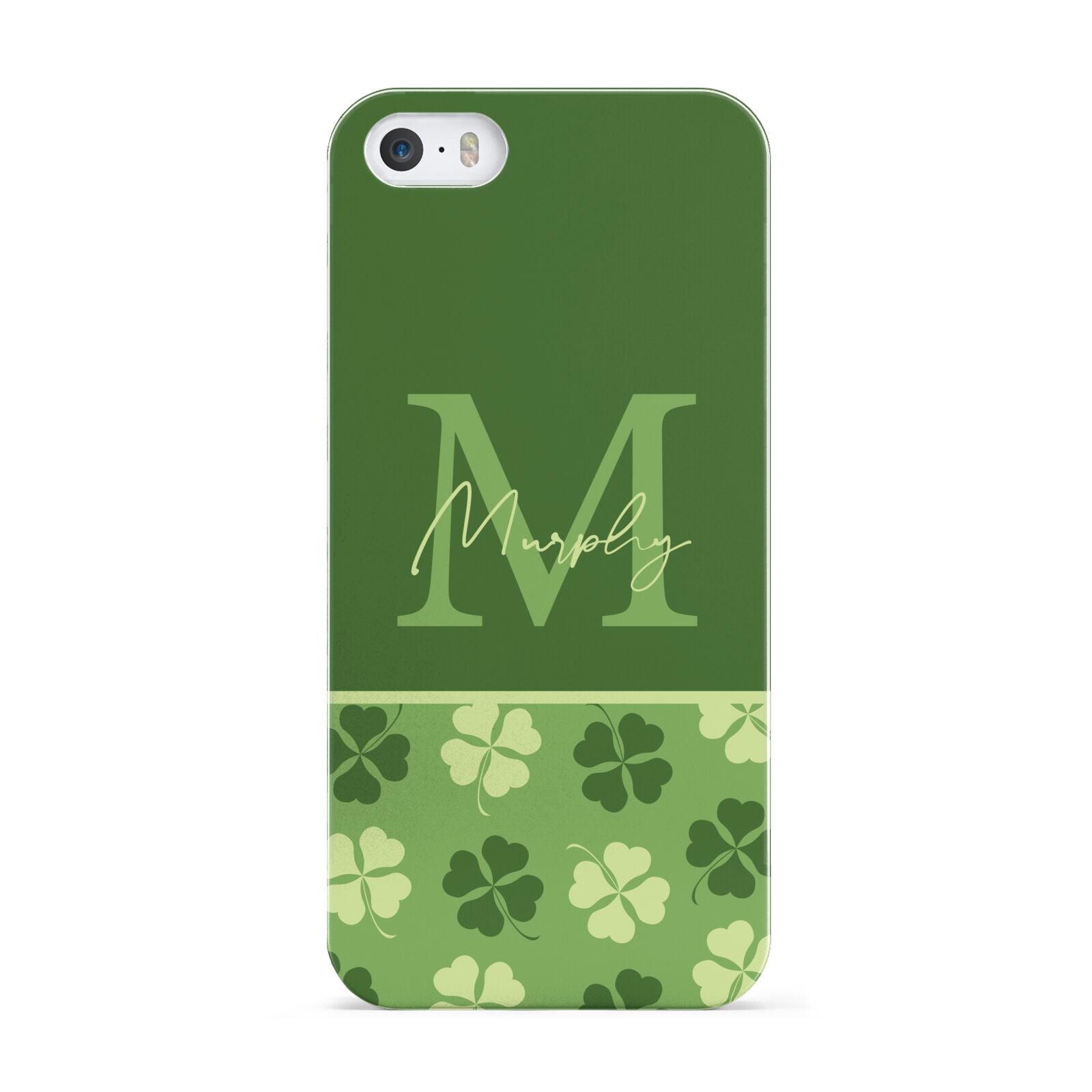 Personalised St Patricks Day Monogram Apple iPhone 5 Case