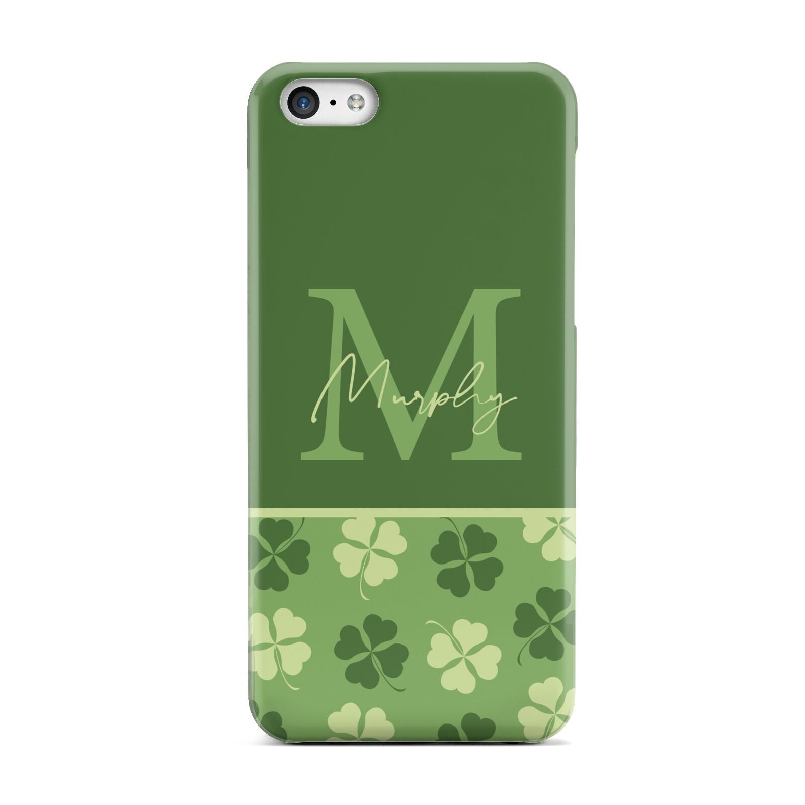 Personalised St Patricks Day Monogram Apple iPhone 5c Case
