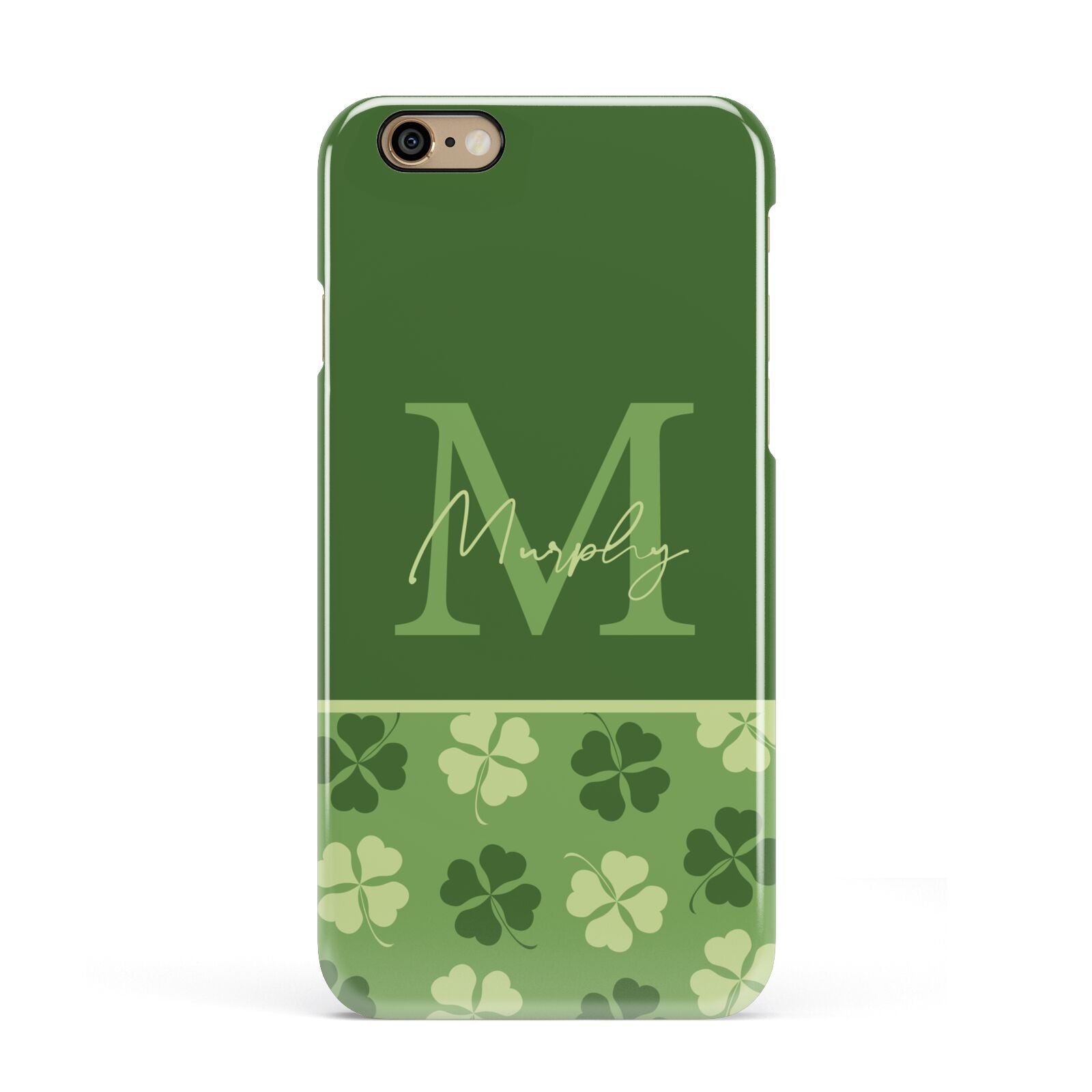 Personalised St Patricks Day Monogram Apple iPhone 6 3D Snap Case