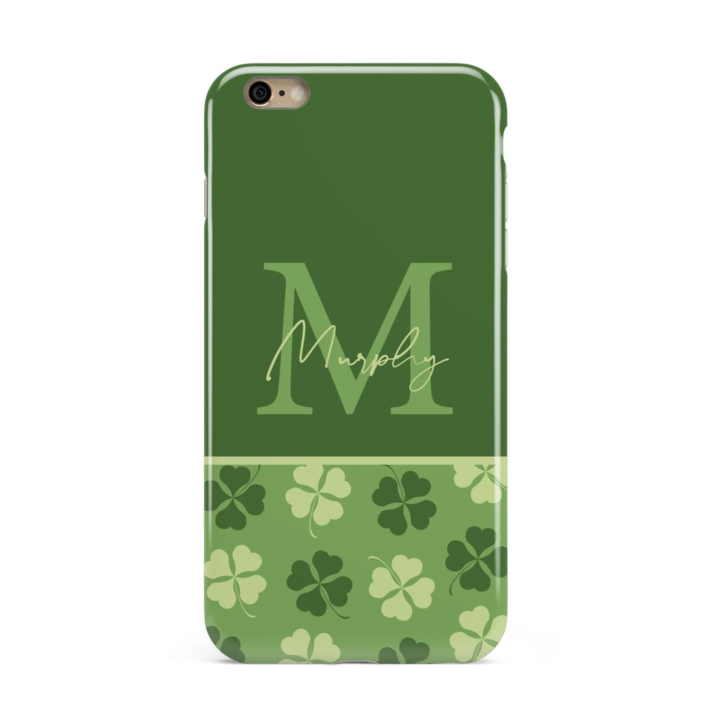 Personalised St Patricks Day Monogram Apple iPhone 6 Plus 3D Tough Case