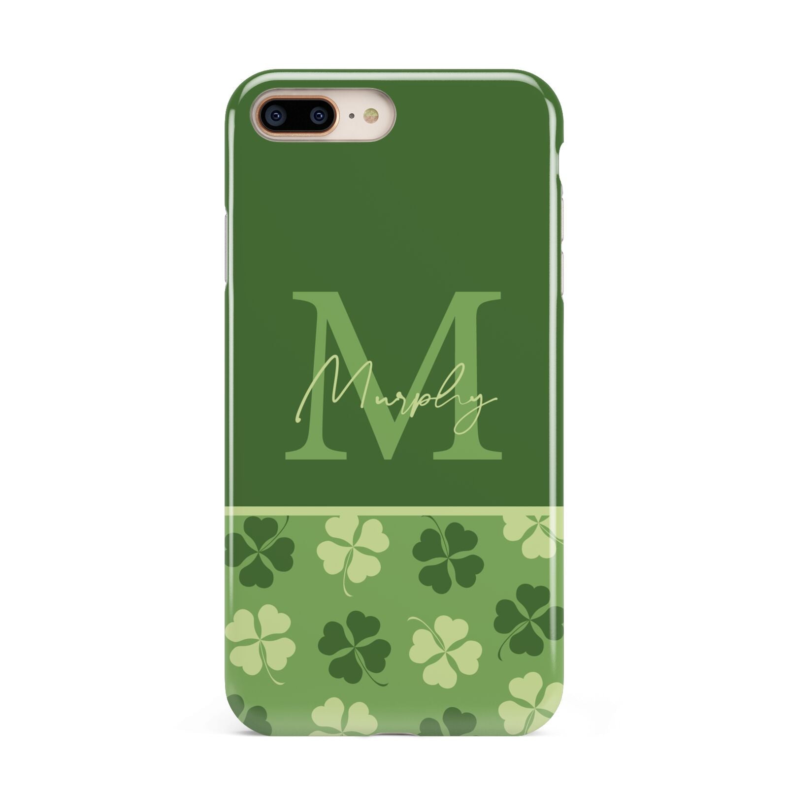 Personalised St Patricks Day Monogram Apple iPhone 7 8 Plus 3D Tough Case