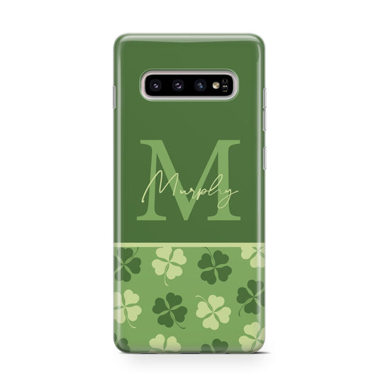 Personalised St Patricks Day Monogram Protective Samsung Galaxy Case