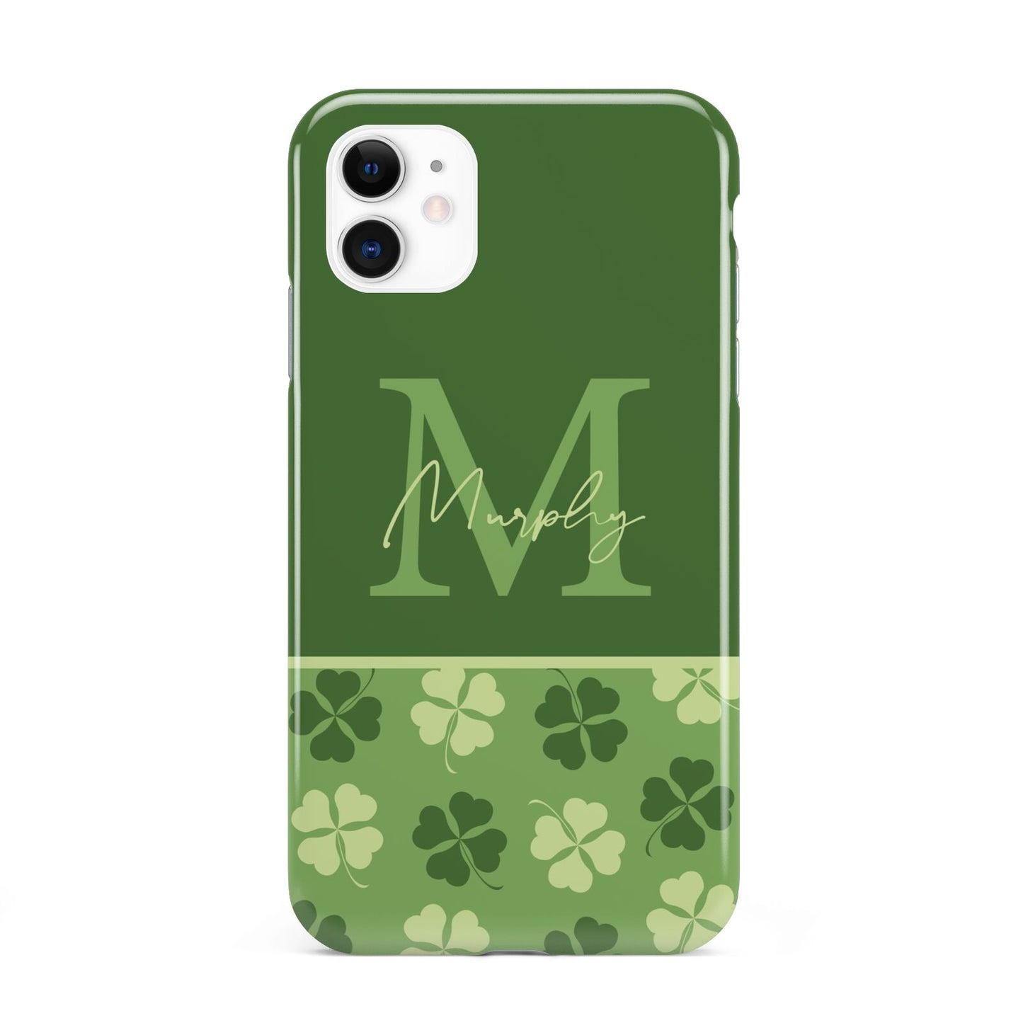 Personalised St Patricks Day Monogram iPhone 11 3D Tough Case
