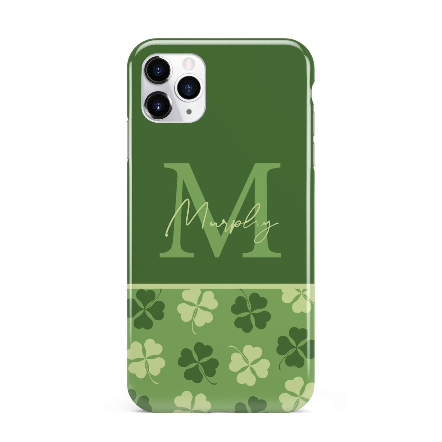 Personalised St Patricks Day Monogram iPhone 11 Pro Max 3D Tough Case