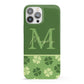 Personalised St Patricks Day Monogram iPhone 13 Pro Max Full Wrap 3D Snap Case