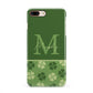 Personalised St Patricks Day Monogram iPhone 8 Plus 3D Snap Case on Gold Phone