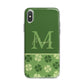 Personalised St Patricks Day Monogram iPhone X Bumper Case on Silver iPhone Alternative Image 1