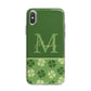 Personalised St Patricks Day Monogram iPhone X Bumper Case on Silver iPhone Alternative Image 1