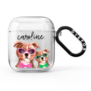 Personalised Staffordshire Bull Terrier AirPods Case