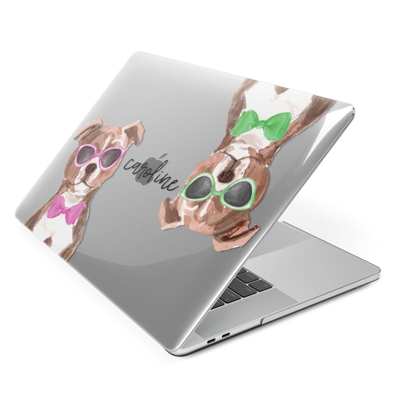 Personalised Staffordshire Bull Terrier Apple MacBook Case Side View