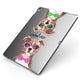 Personalised Staffordshire Bull Terrier Apple iPad Case on Grey iPad Side View