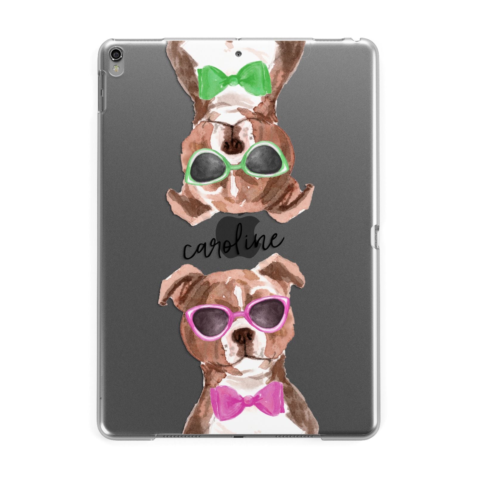 Personalised Staffordshire Bull Terrier Apple iPad Grey Case