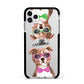 Personalised Staffordshire Bull Terrier Apple iPhone 11 Pro Max in Silver with Black Impact Case