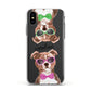 Personalised Staffordshire Bull Terrier Apple iPhone Xs Impact Case White Edge on Black Phone