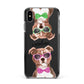 Personalised Staffordshire Bull Terrier Apple iPhone Xs Max Impact Case Black Edge on Black Phone