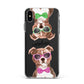 Personalised Staffordshire Bull Terrier Apple iPhone Xs Max Impact Case White Edge on Black Phone