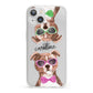 Personalised Staffordshire Bull Terrier iPhone 13 Clear Bumper Case