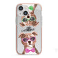 Personalised Staffordshire Bull Terrier iPhone 13 Mini TPU Impact Case with Pink Edges