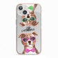 Personalised Staffordshire Bull Terrier iPhone 13 TPU Impact Case with Pink Edges