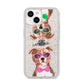 Personalised Staffordshire Bull Terrier iPhone 14 Glitter Tough Case Starlight