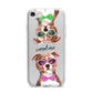 Personalised Staffordshire Bull Terrier iPhone 7 Bumper Case on Silver iPhone