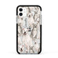Personalised Staffordshire Dog Apple iPhone 11 in White with Black Impact Case