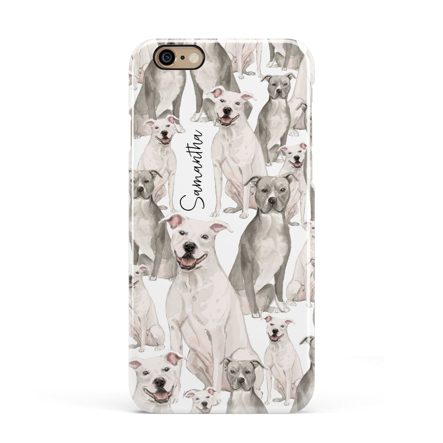 Personalised Staffordshire Dog Apple iPhone 6 3D Snap Case