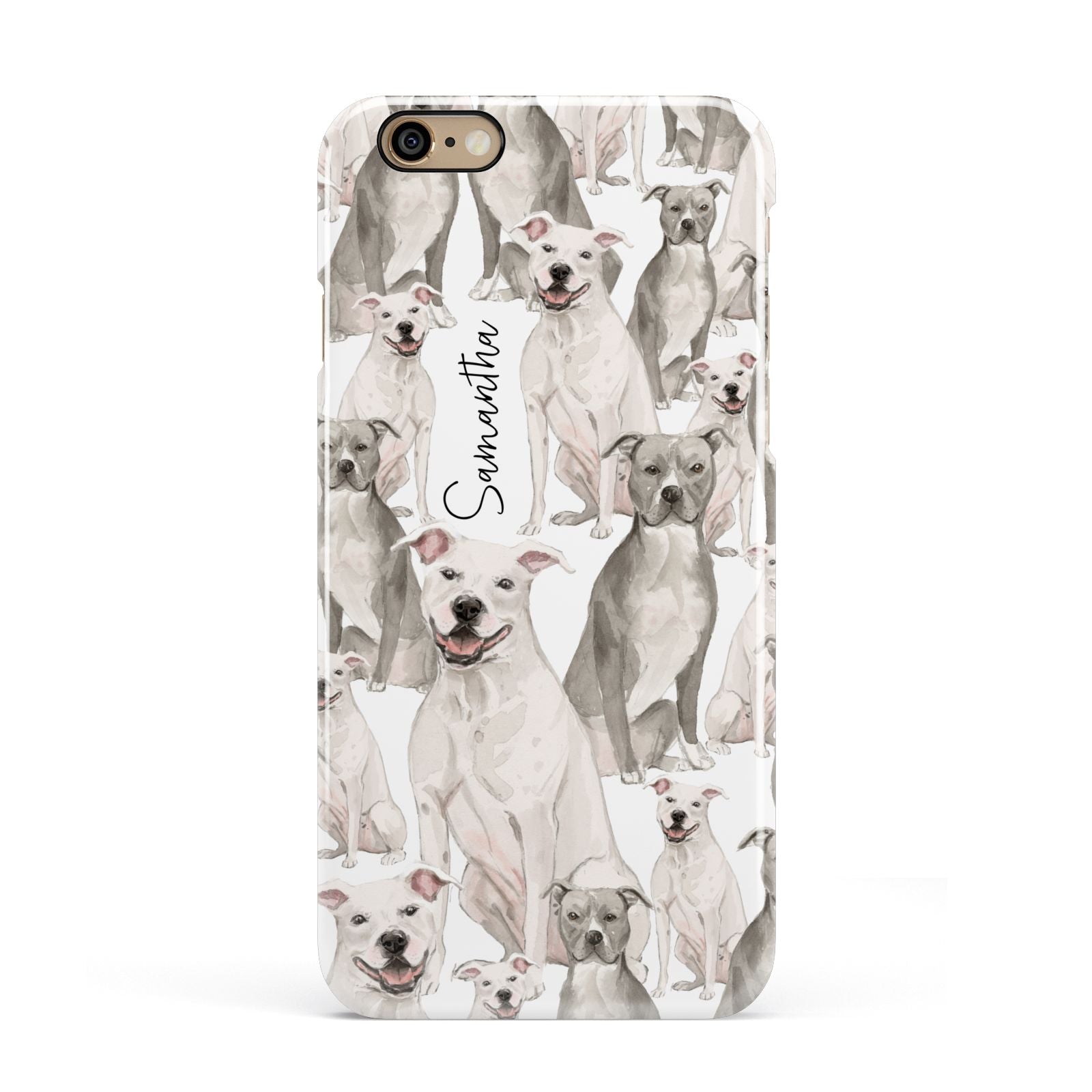 Personalised Staffordshire Dog Apple iPhone 6 3D Snap Case