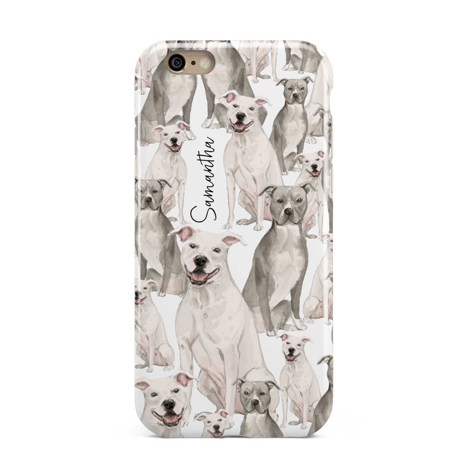Personalised Staffordshire Dog Apple iPhone 6 3D Tough Case