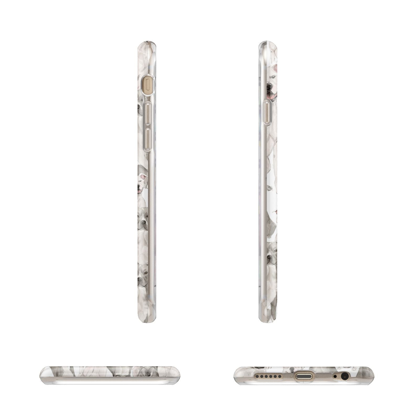 Personalised Staffordshire Dog Apple iPhone 6 3D Wrap Tough Case Alternative Image Angles